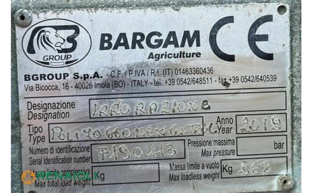 Bargam ATOMIZZATORE PORTATO POLI 70 NEW CONTROL 660 70/50 DIAM. 90 BARGAM (RV7463) Usato - 5