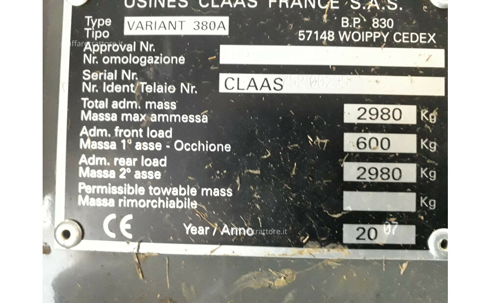 Rotopressa CLAAS Variant 380 A - 4