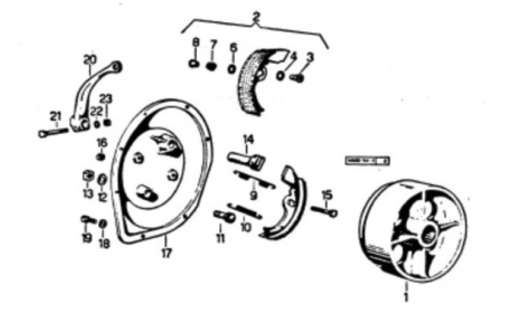 Coperchio sx scatola freno a mano - 1