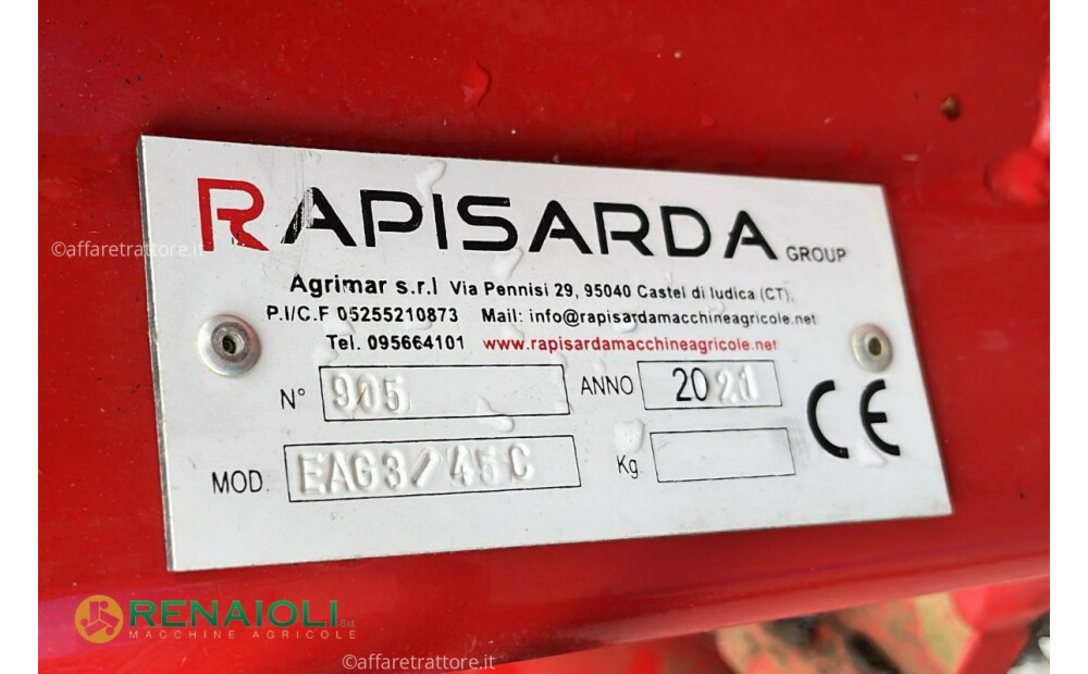 Rapisarda ARATRO PORTATO IDROPNEUMATICO EAG3/45C RAPISARDA (BD2124) Usato - 5