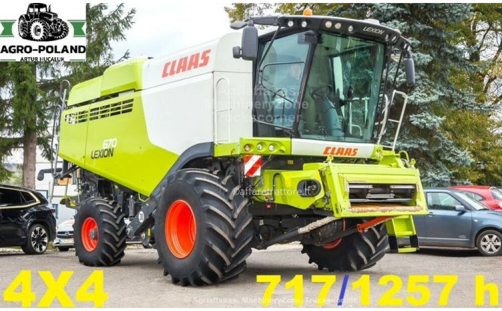 Claas LEXION 670 - ANNO 2019 - 4X4 - 1255 h - 3D + VARIO 770 - LASER PILOT D'occasion - 4