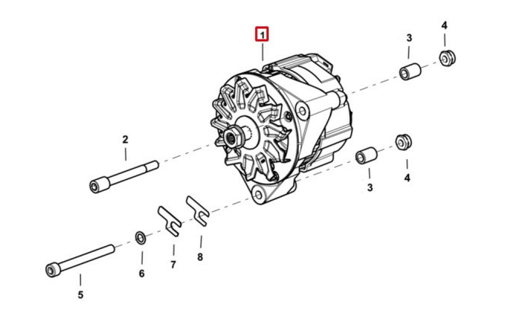 Alternatore SDF 2.9439.749.0 - 14V - 80A - MAHLE - 1