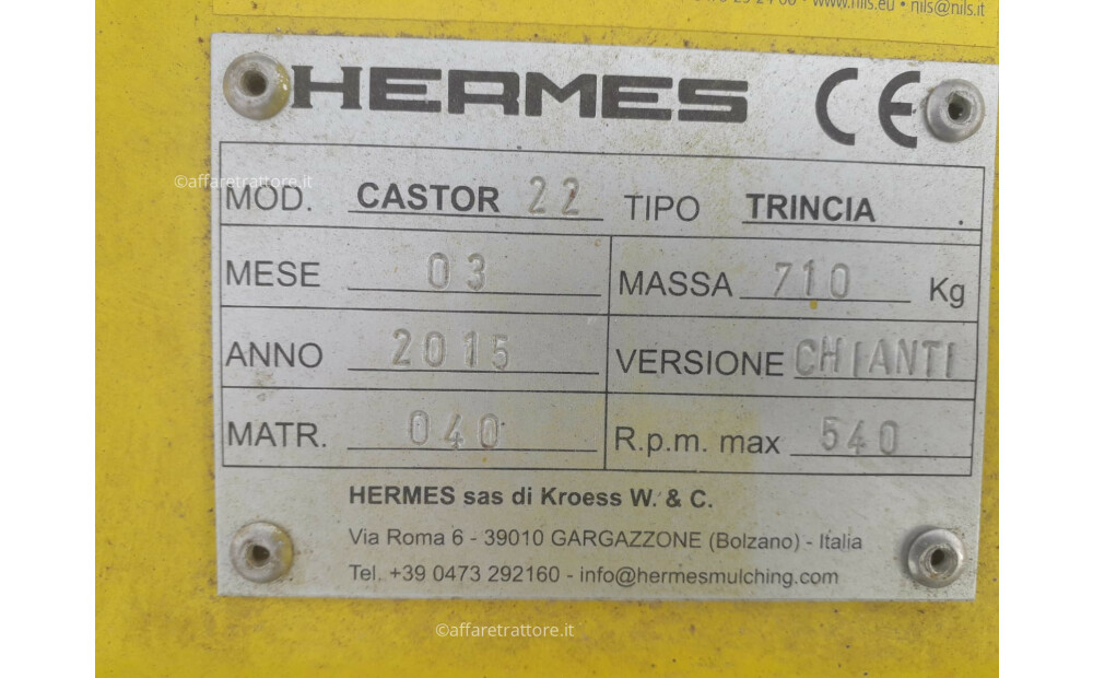 Broyeur Hermes Castor Chianti 2,20 m - 4