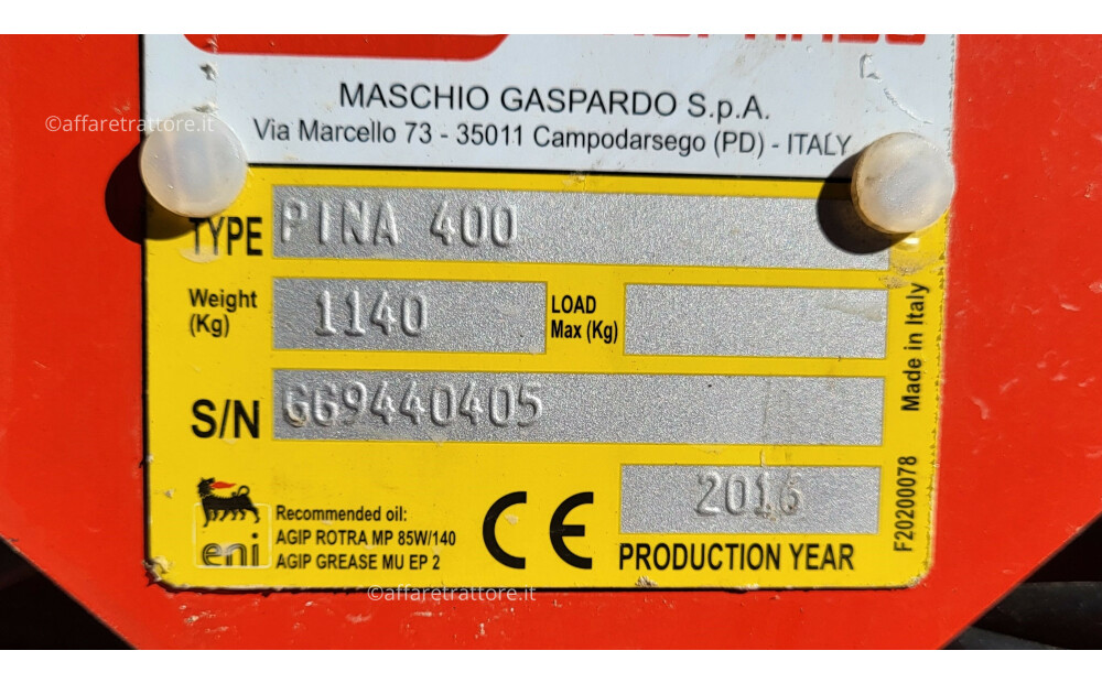 Maschio Gaspardo PINA 400 D'occasion - 4