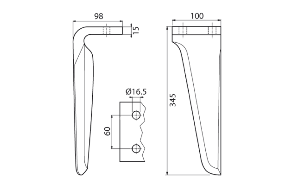 Dente sinistro erpice Maschio - 2