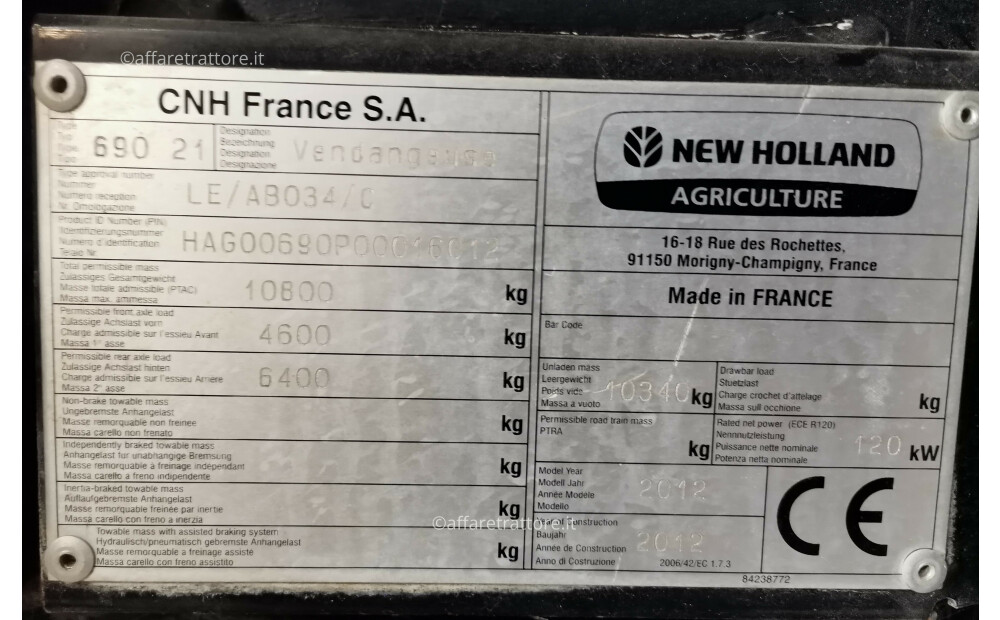 New Holland BRAUD 9090L D'occasion - 11